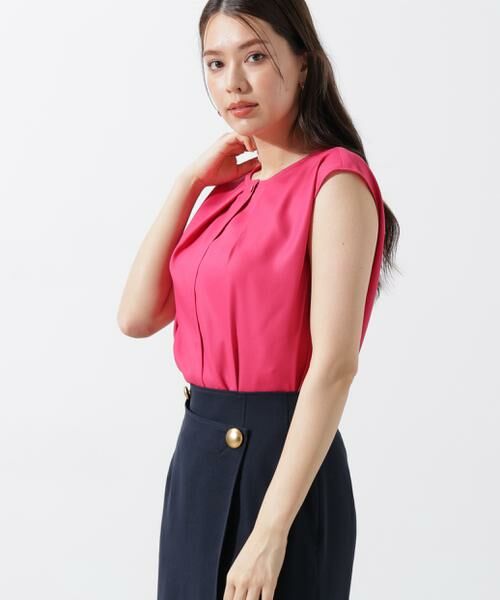 PINKY & DIANNE / ピンキーアンドダイアン シャツ・ブラウス | メタルボタンクルーネックタックブラウス | 詳細28