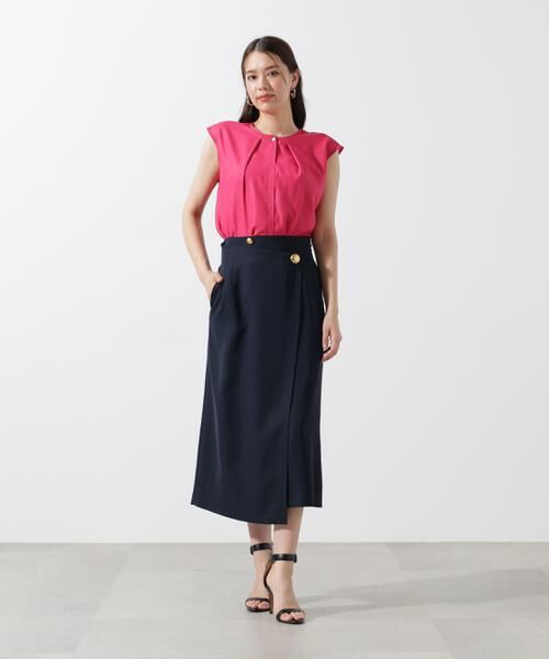 PINKY & DIANNE / ピンキーアンドダイアン シャツ・ブラウス | メタルボタンクルーネックタックブラウス | 詳細30