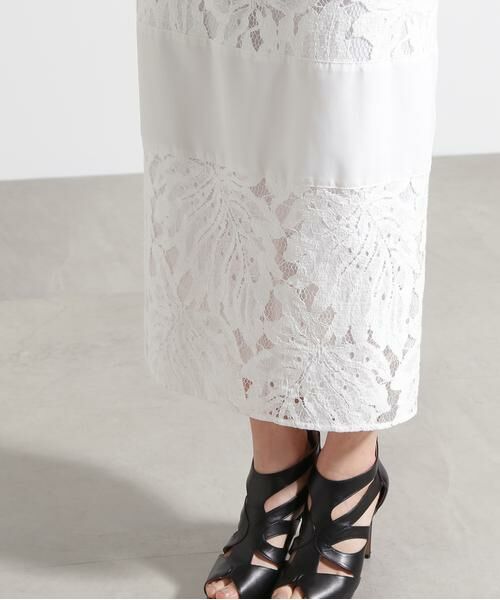 PINKY & DIANNE / ピンキーアンドダイアン スカート | ◆リーフ柄レーススピンドルスカート | 詳細14