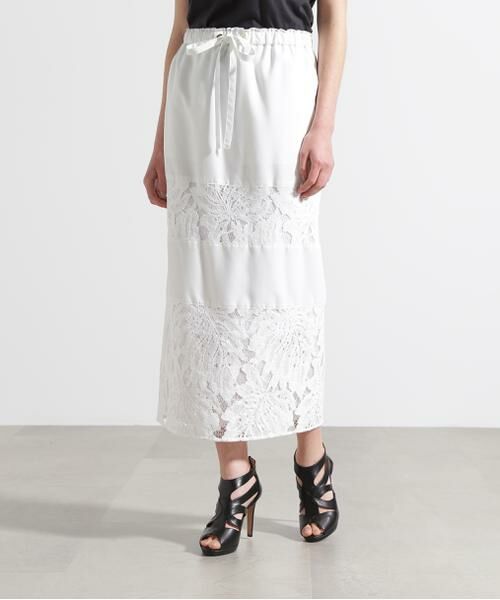 PINKY & DIANNE / ピンキーアンドダイアン スカート | ◆リーフ柄レーススピンドルスカート | 詳細2