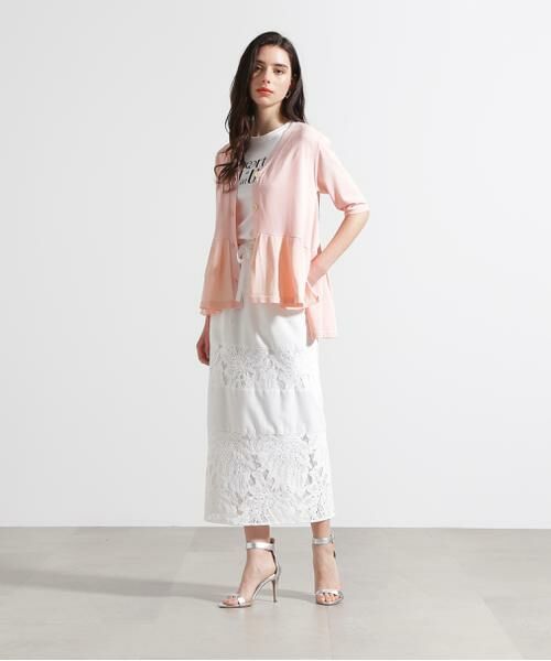 PINKY & DIANNE / ピンキーアンドダイアン スカート | ◆リーフ柄レーススピンドルスカート | 詳細8