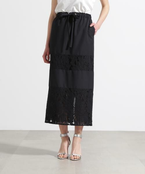 PINKY & DIANNE / ピンキーアンドダイアン スカート | ◆リーフ柄レーススピンドルスカート | 詳細20