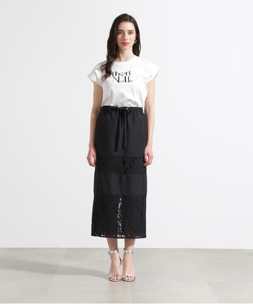 PINKY & DIANNE / ピンキーアンドダイアン スカート | ◆リーフ柄レーススピンドルスカート | 詳細21