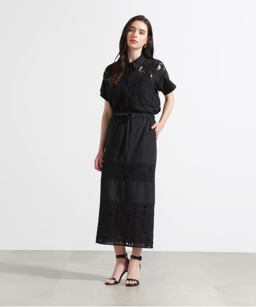 PINKY & DIANNE / ピンキーアンドダイアン スカート | ◆リーフ柄レーススピンドルスカート | 詳細24