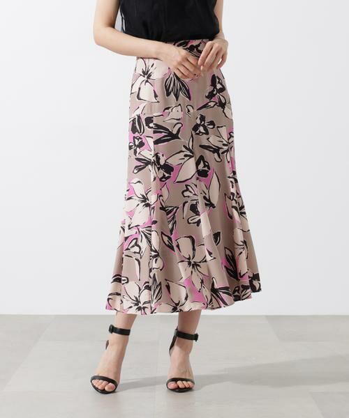 PINKY & DIANNE / ピンキーアンドダイアン スカート | フラワーラインプリントマーメイドスカート | 詳細2