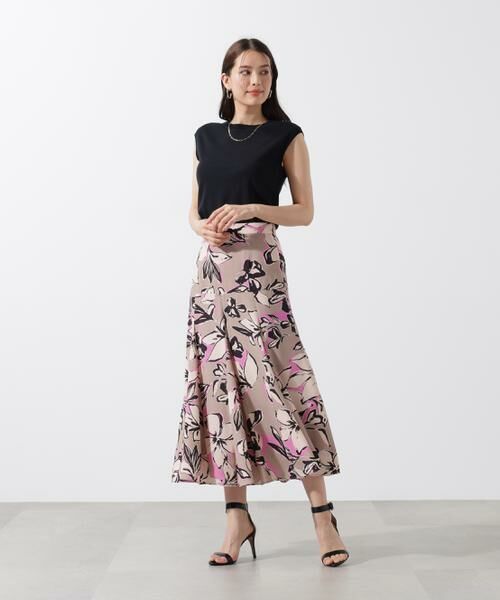 PINKY & DIANNE / ピンキーアンドダイアン スカート | フラワーラインプリントマーメイドスカート | 詳細5