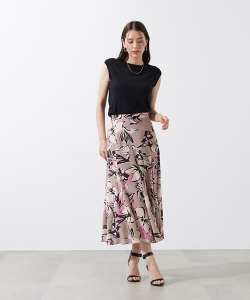 PINKY & DIANNE / ピンキーアンドダイアン スカート | フラワーラインプリントマーメイドスカート | 詳細6