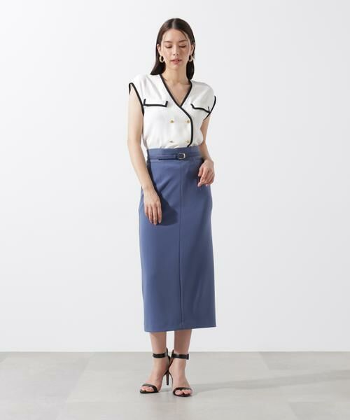 PINKY & DIANNE / ピンキーアンドダイアン スカート | ベルト付きサイドリブタイトスカート | 詳細3