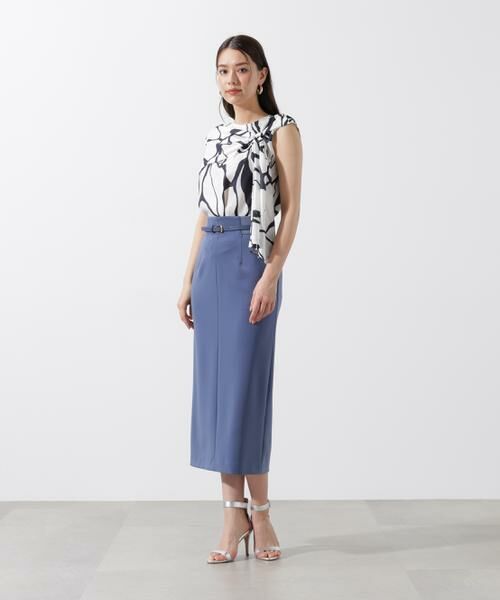 PINKY & DIANNE / ピンキーアンドダイアン スカート | ベルト付きサイドリブタイトスカート | 詳細5