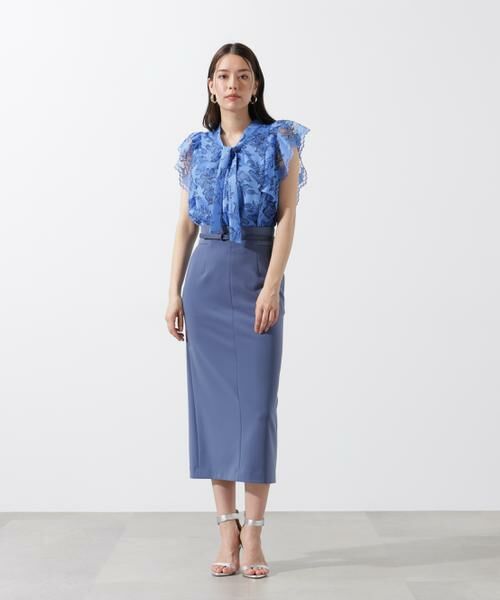 PINKY & DIANNE / ピンキーアンドダイアン スカート | ベルト付きサイドリブタイトスカート | 詳細8