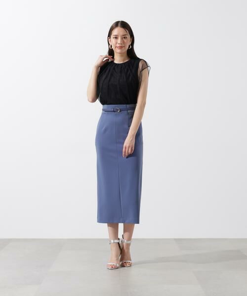 PINKY & DIANNE / ピンキーアンドダイアン スカート | ベルト付きサイドリブタイトスカート | 詳細9