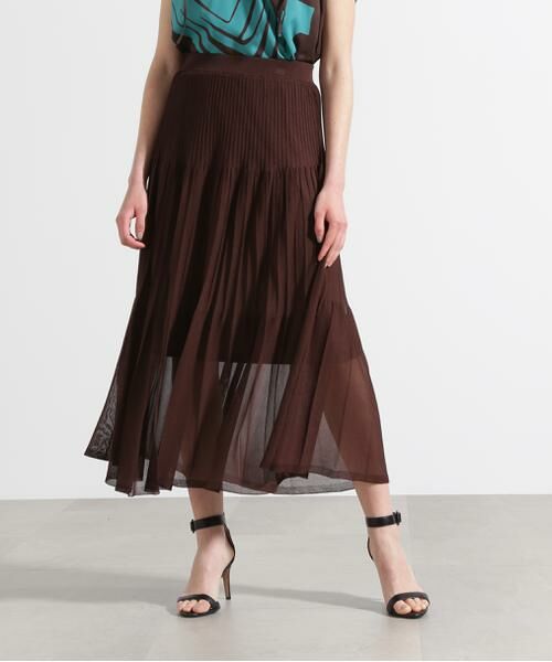 PINKY & DIANNE / ピンキーアンドダイアン スカート | ◆シアープリーツニットフレアースカート | 詳細9