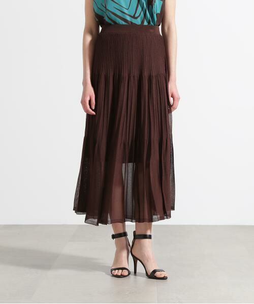 PINKY & DIANNE / ピンキーアンドダイアン スカート | ◆シアープリーツニットフレアースカート | 詳細10