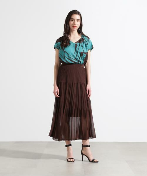 PINKY & DIANNE / ピンキーアンドダイアン スカート | ◆シアープリーツニットフレアースカート | 詳細12