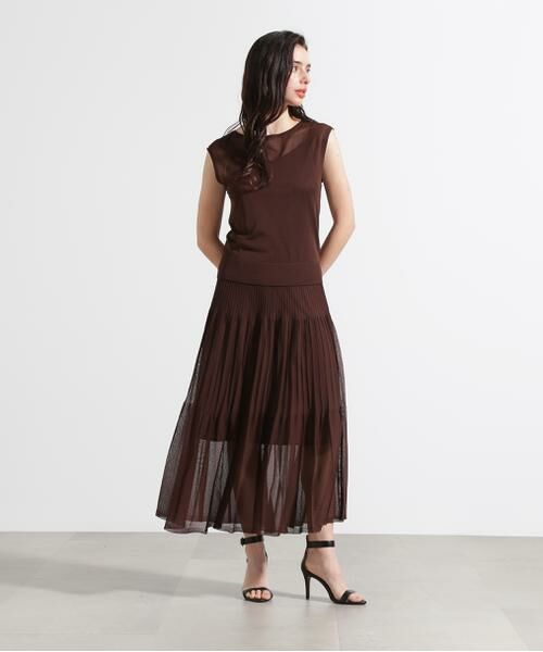 PINKY & DIANNE / ピンキーアンドダイアン スカート | ◆シアープリーツニットフレアースカート | 詳細13