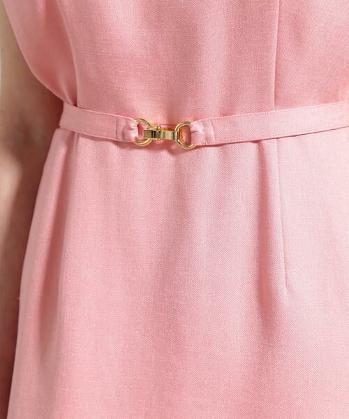 PINKY & DIANNE / ピンキーアンドダイアン ミニ丈・ひざ丈ワンピース | ◆ダイヤモンドネックベルテッドワンピース | 詳細10