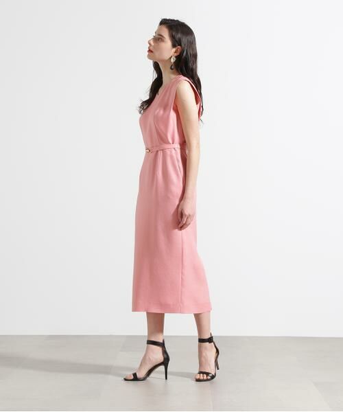 PINKY & DIANNE / ピンキーアンドダイアン ミニ丈・ひざ丈ワンピース | ◆ダイヤモンドネックベルテッドワンピース | 詳細5