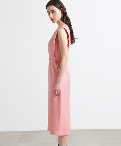 PINKY & DIANNE / ピンキーアンドダイアン ミニ丈・ひざ丈ワンピース | ◆ダイヤモンドネックベルテッドワンピース | 詳細6