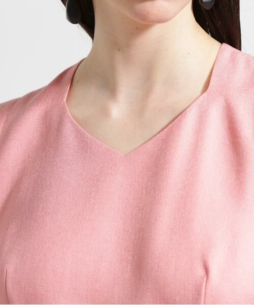 PINKY & DIANNE / ピンキーアンドダイアン ミニ丈・ひざ丈ワンピース | ◆ダイヤモンドネックベルテッドワンピース | 詳細8