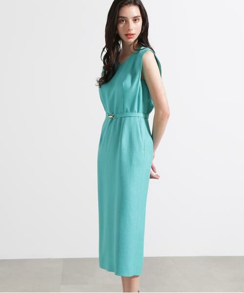 PINKY & DIANNE / ピンキーアンドダイアン ミニ丈・ひざ丈ワンピース | ◆ダイヤモンドネックベルテッドワンピース | 詳細18