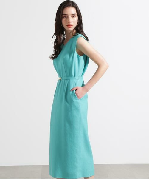 PINKY & DIANNE / ピンキーアンドダイアン ミニ丈・ひざ丈ワンピース | ◆ダイヤモンドネックベルテッドワンピース | 詳細19