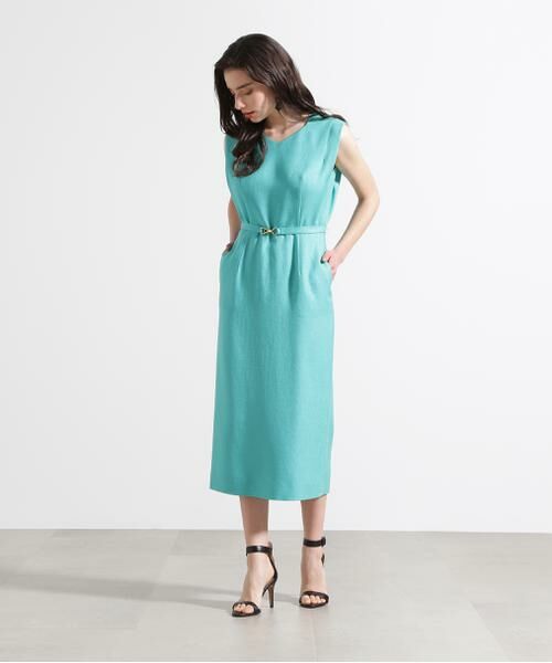 PINKY & DIANNE / ピンキーアンドダイアン ミニ丈・ひざ丈ワンピース | ◆ダイヤモンドネックベルテッドワンピース | 詳細21