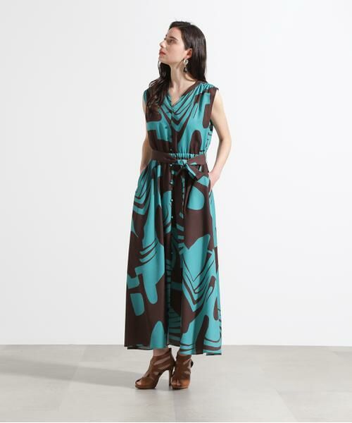 PINKY & DIANNE / ピンキーアンドダイアン ミニ丈・ひざ丈ワンピース | ◆リーフィーゼブラプリントワンピース | 詳細7