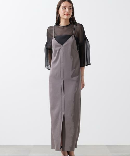 PINKY & DIANNE / ピンキーアンドダイアン ミニ丈・ひざ丈ワンピース | バックベルトキャミワンピース | 詳細2