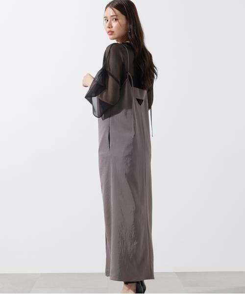 PINKY & DIANNE / ピンキーアンドダイアン ミニ丈・ひざ丈ワンピース | バックベルトキャミワンピース | 詳細3