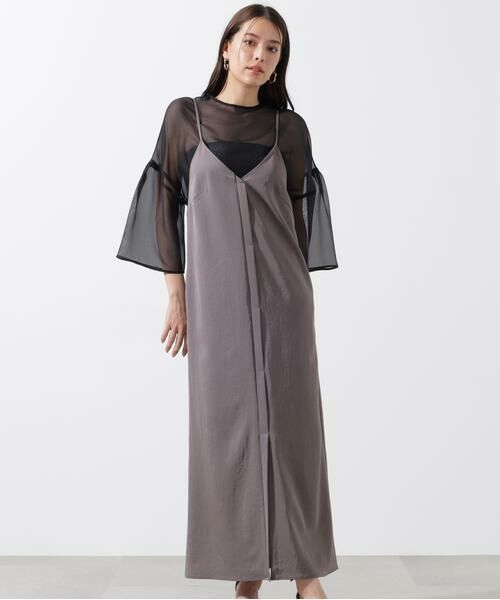 PINKY & DIANNE / ピンキーアンドダイアン ミニ丈・ひざ丈ワンピース | バックベルトキャミワンピース | 詳細4