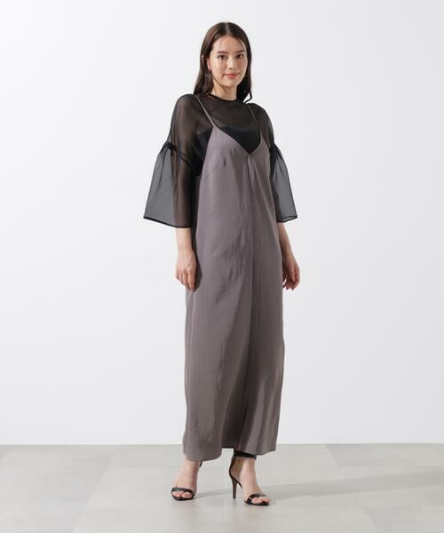 PINKY & DIANNE / ピンキーアンドダイアン ミニ丈・ひざ丈ワンピース | バックベルトキャミワンピース | 詳細5