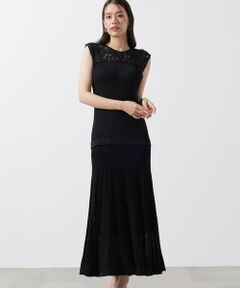 PINKY & DIANNE / ピンキーアンドダイアン ミニ丈・ひざ丈ワンピース | レースドッキングワンピース