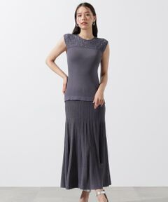 PINKY & DIANNE / ピンキーアンドダイアン ミニ丈・ひざ丈ワンピース | レースドッキングワンピース