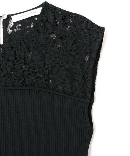 PINKY & DIANNE / ピンキーアンドダイアン ミニ丈・ひざ丈ワンピース | レースドッキングワンピース | 詳細15