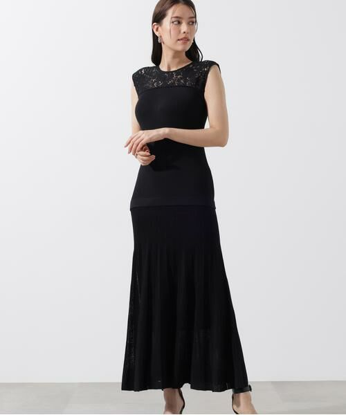 PINKY & DIANNE / ピンキーアンドダイアン ミニ丈・ひざ丈ワンピース | レースドッキングワンピース | 詳細2