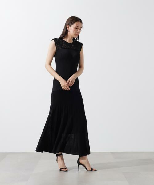 PINKY & DIANNE / ピンキーアンドダイアン ミニ丈・ひざ丈ワンピース | レースドッキングワンピース | 詳細4