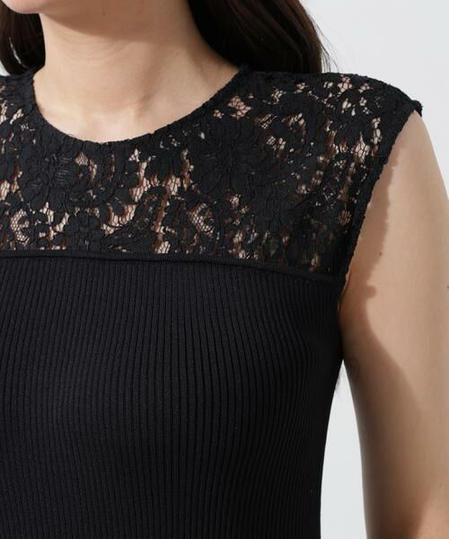 PINKY & DIANNE / ピンキーアンドダイアン ミニ丈・ひざ丈ワンピース | レースドッキングワンピース | 詳細9