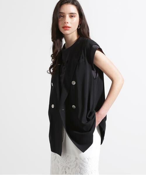 PINKY & DIANNE / ピンキーアンドダイアン テーラードジャケット | ◆シアーテーラードジレ | 詳細2