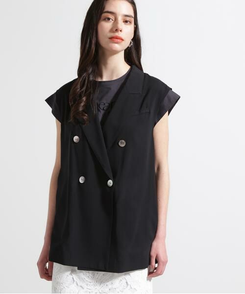 PINKY & DIANNE / ピンキーアンドダイアン テーラードジャケット | ◆シアーテーラードジレ | 詳細4