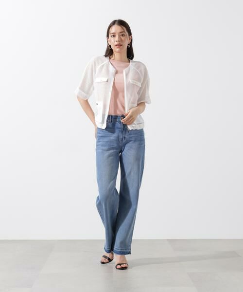 PINKY & DIANNE / ピンキーアンドダイアン テーラードジャケット | ダブルラッセルメッシュブルゾン | 詳細7