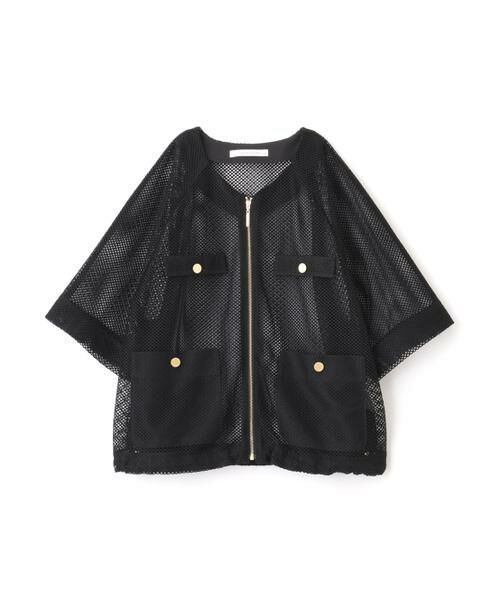 PINKY & DIANNE / ピンキーアンドダイアン テーラードジャケット | ダブルラッセルメッシュブルゾン | 詳細9