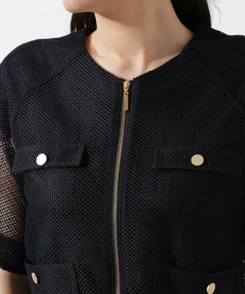 PINKY & DIANNE / ピンキーアンドダイアン テーラードジャケット | ダブルラッセルメッシュブルゾン | 詳細18