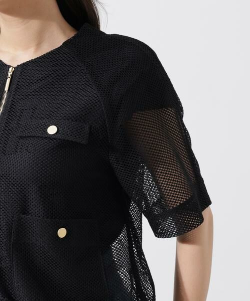 PINKY & DIANNE / ピンキーアンドダイアン テーラードジャケット | ダブルラッセルメッシュブルゾン | 詳細19