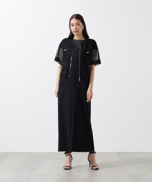 PINKY & DIANNE / ピンキーアンドダイアン テーラードジャケット | ダブルラッセルメッシュブルゾン | 詳細14