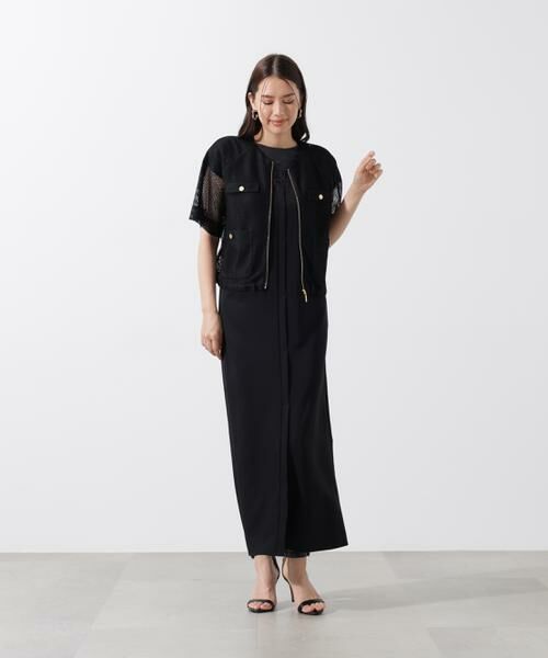 PINKY & DIANNE / ピンキーアンドダイアン テーラードジャケット | ダブルラッセルメッシュブルゾン | 詳細15