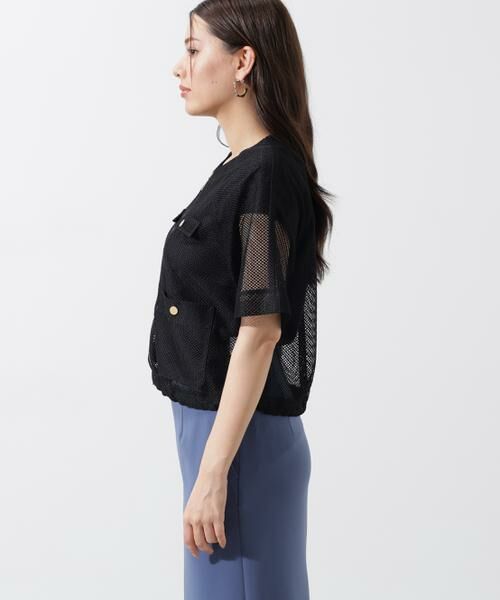 PINKY & DIANNE / ピンキーアンドダイアン テーラードジャケット | ダブルラッセルメッシュブルゾン | 詳細16