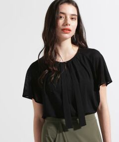 PINKY & DIANNE / ピンキーアンドダイアン カットソー | ◆シアーストライプブラウス