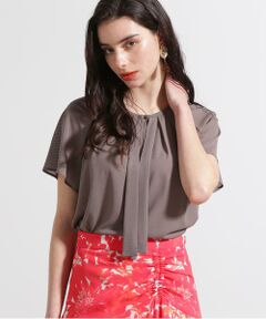 PINKY & DIANNE / ピンキーアンドダイアン カットソー | ◆シアーストライプブラウス