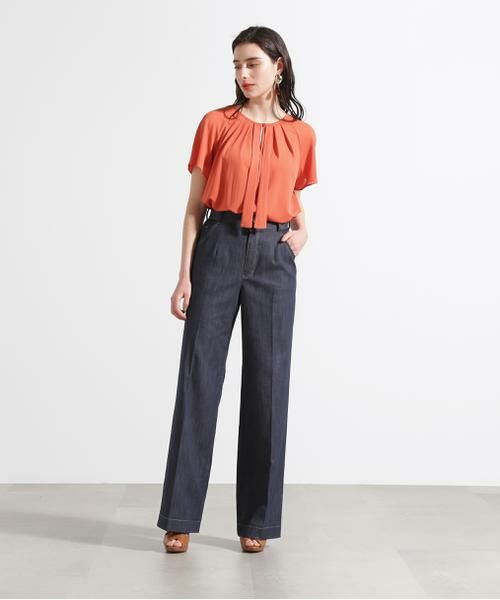 PINKY & DIANNE / ピンキーアンドダイアン カットソー | ◆シアーストライプブラウス | 詳細4