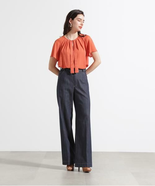 PINKY & DIANNE / ピンキーアンドダイアン カットソー | ◆シアーストライプブラウス | 詳細5